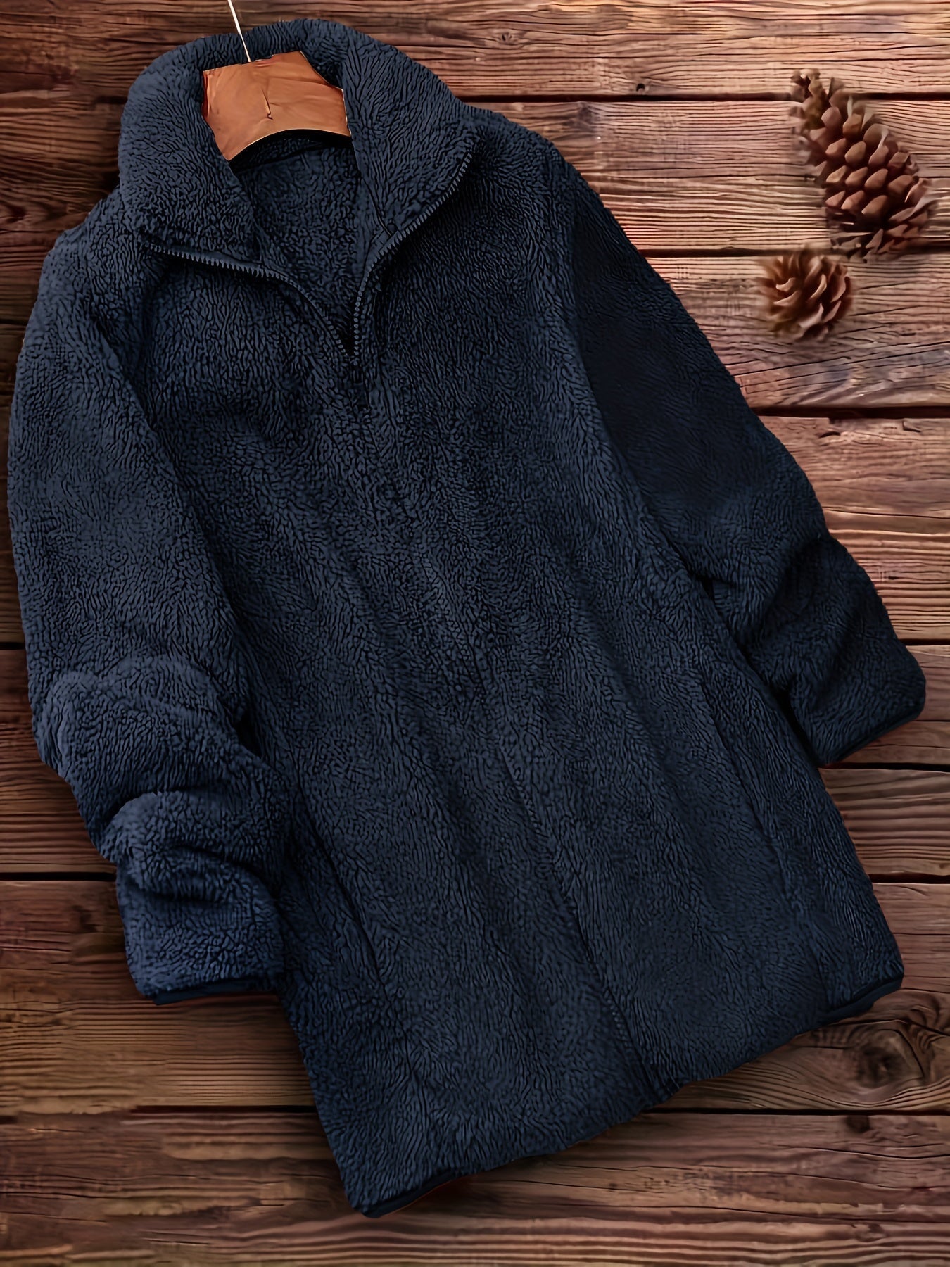 ModeGeist | Plüschjacke Polyester Weich und Warm
