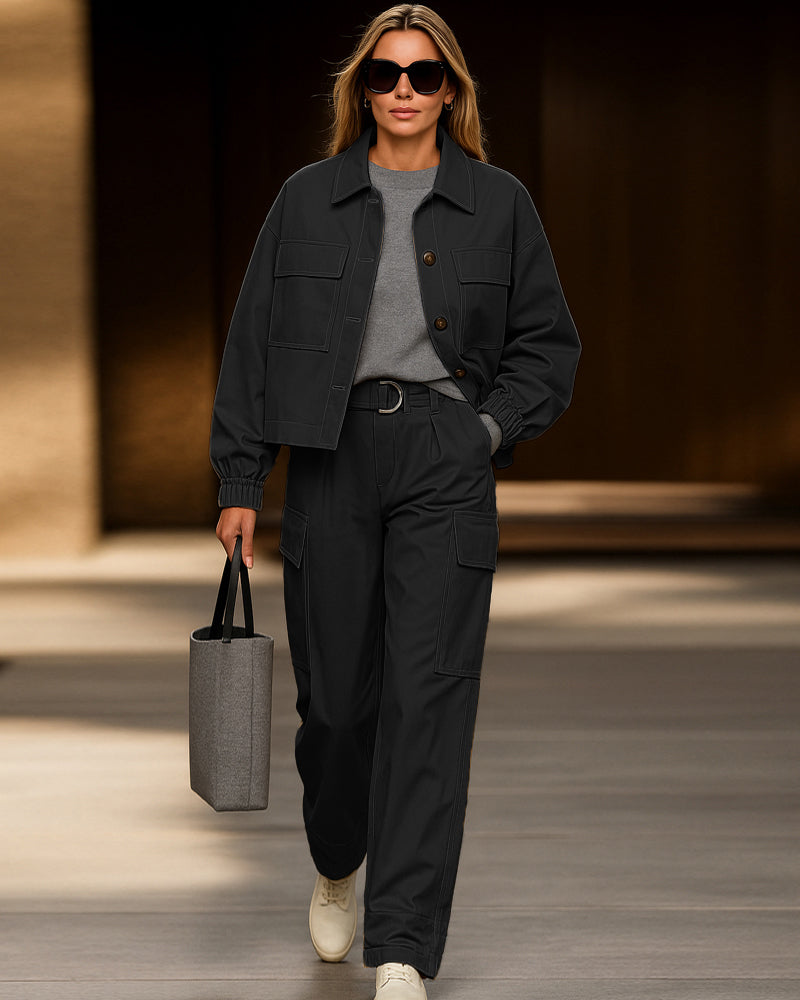 ModeGeist | Utility-Transportjacke und Hose Set