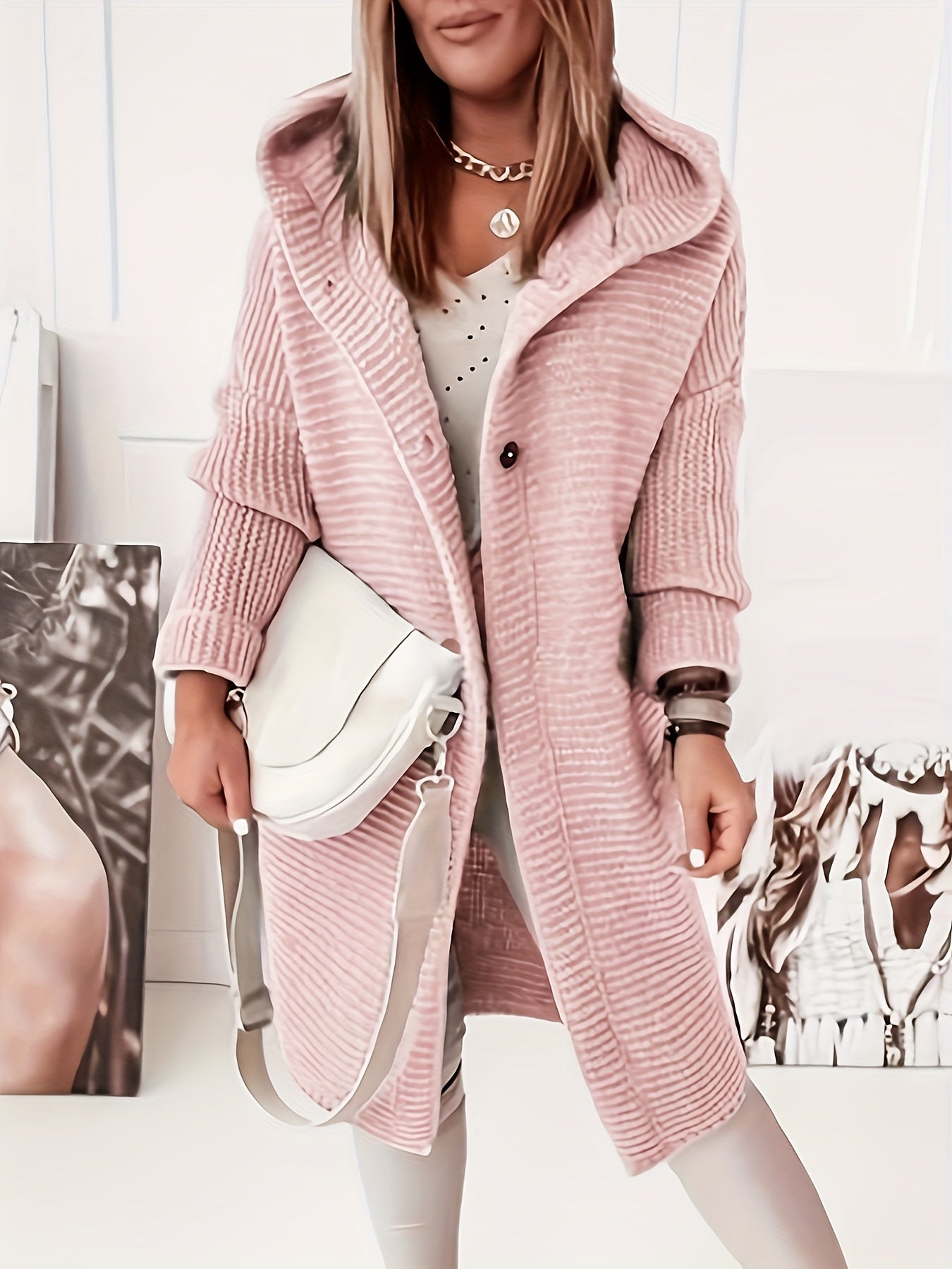 ModeGeist | Damen Kapuzen-Cardigan aus Kaschmir