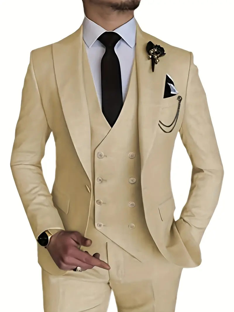 Herren-Anzug: Dreiteiliger Blazer, Weste & Hose – elegant und kombinierbar