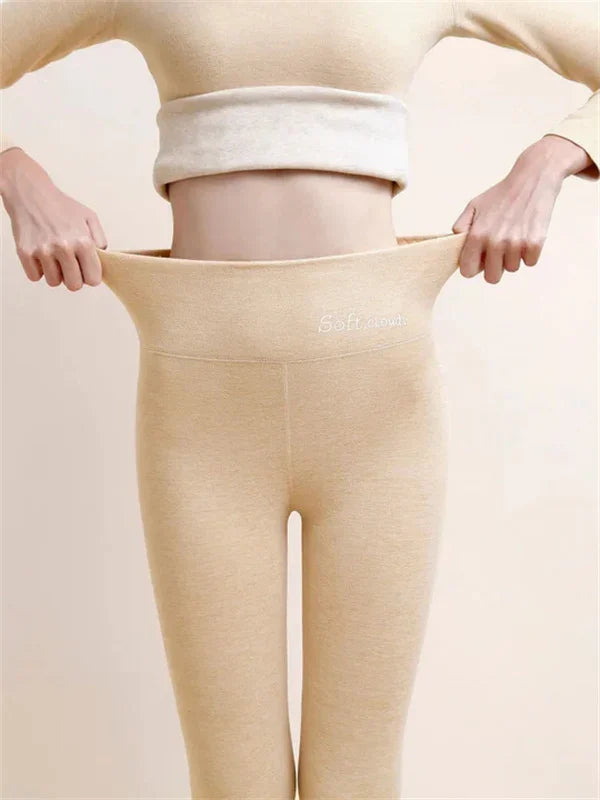Hochwertige Fleece-Leggings mit hohem Bund für Damen
