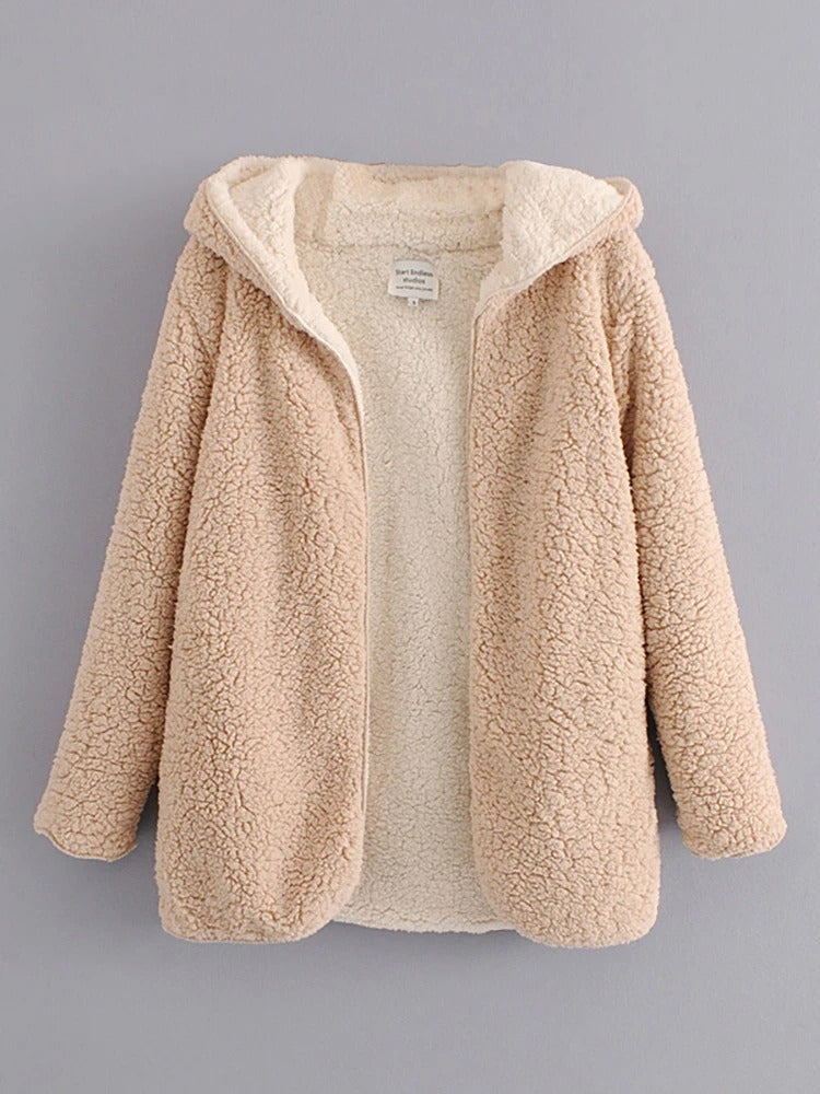 ModeGeist | Flauschiger Teddy Mantel