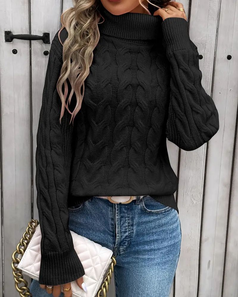 ModeGeist | Kabelstrickrollenpullover