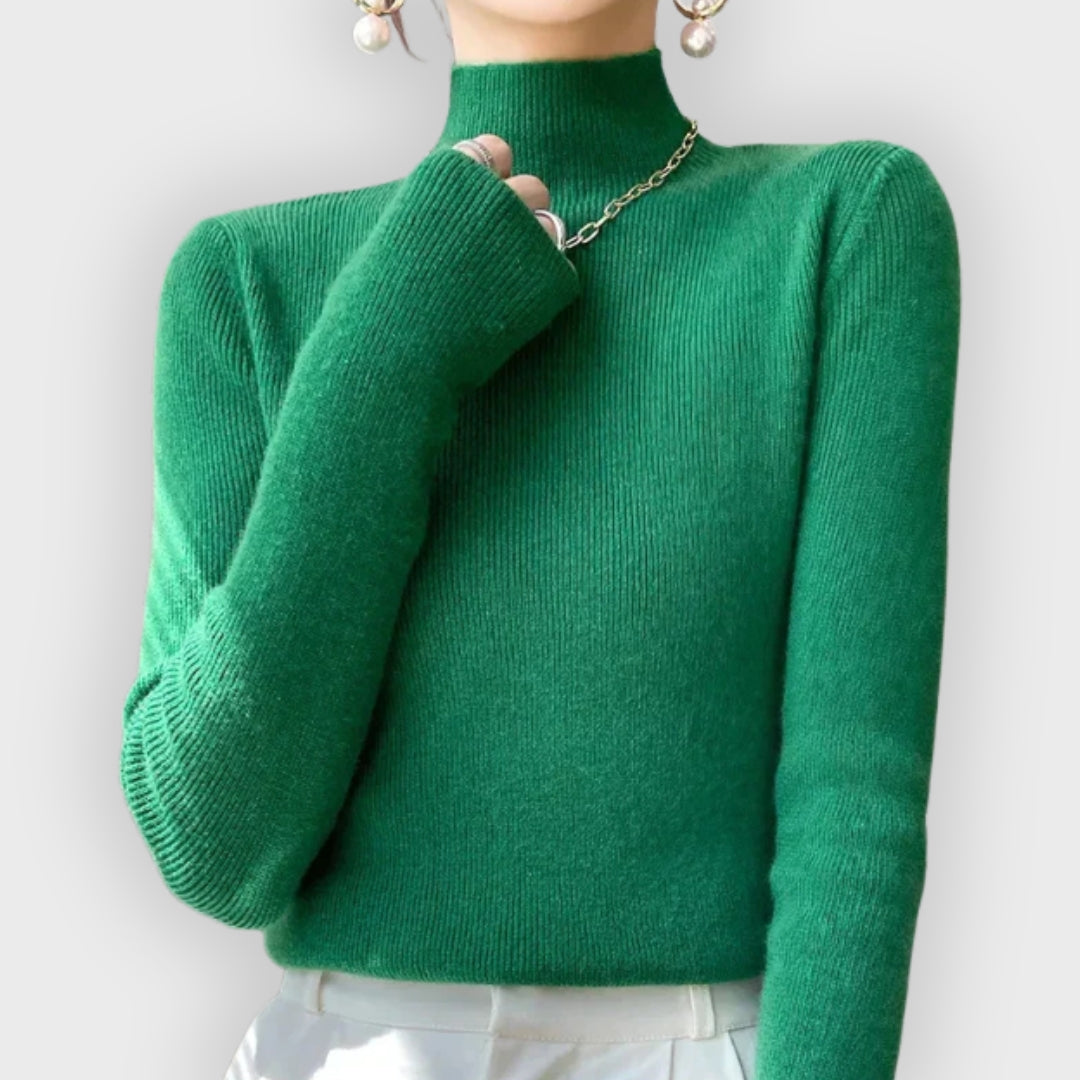 ModeGeist | Strickpullover mit Halbem Rollkragen und Langen Ärmeln