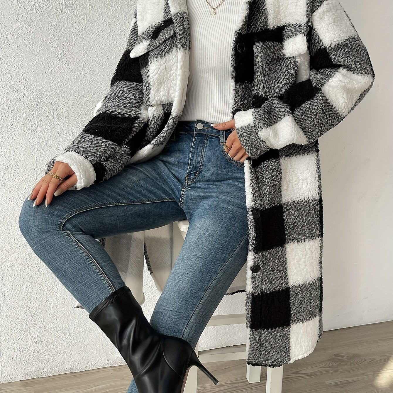 ModeGeist | Damen-Teddy-Mantel In Übergroßer Warme
