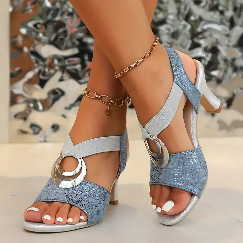 MODEGEIST Damen High-Heel Sandalen Knöchelriemen Verstellbar Elegant