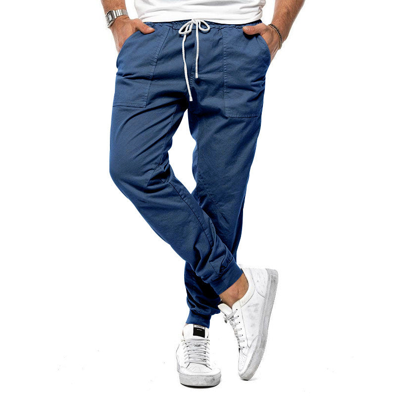 Bequeme Herrenhose im unifarbenen Freizeitdesign