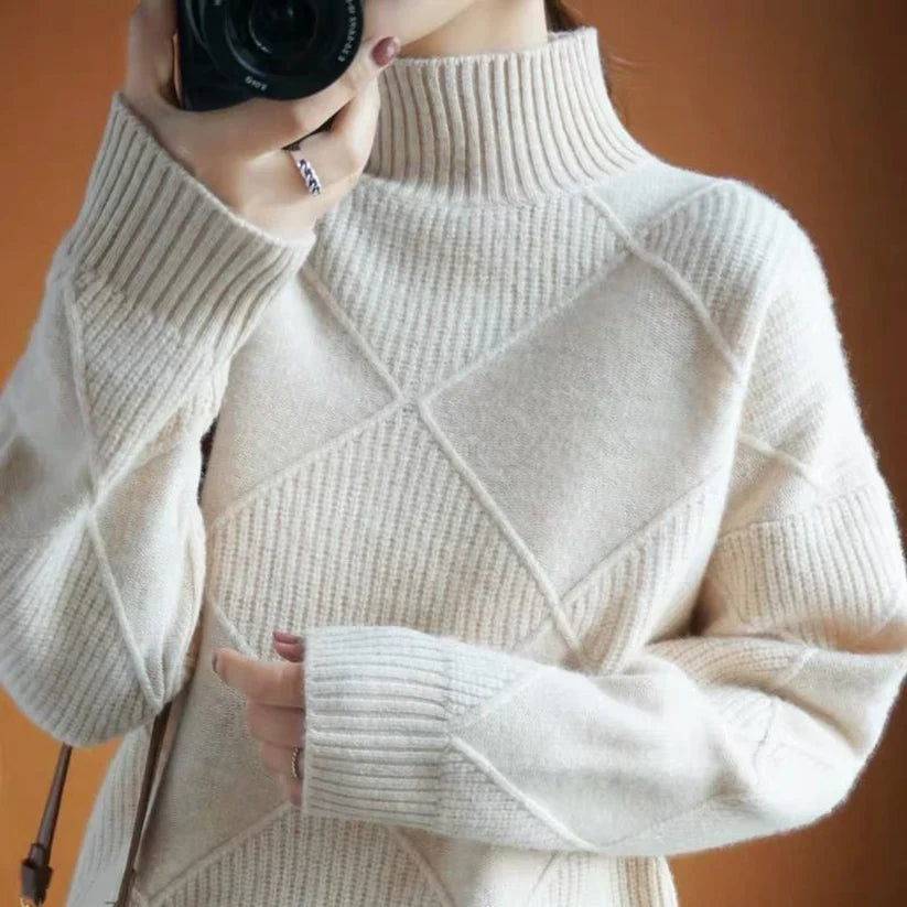 WALDA: Warmer Rollkragenpullover