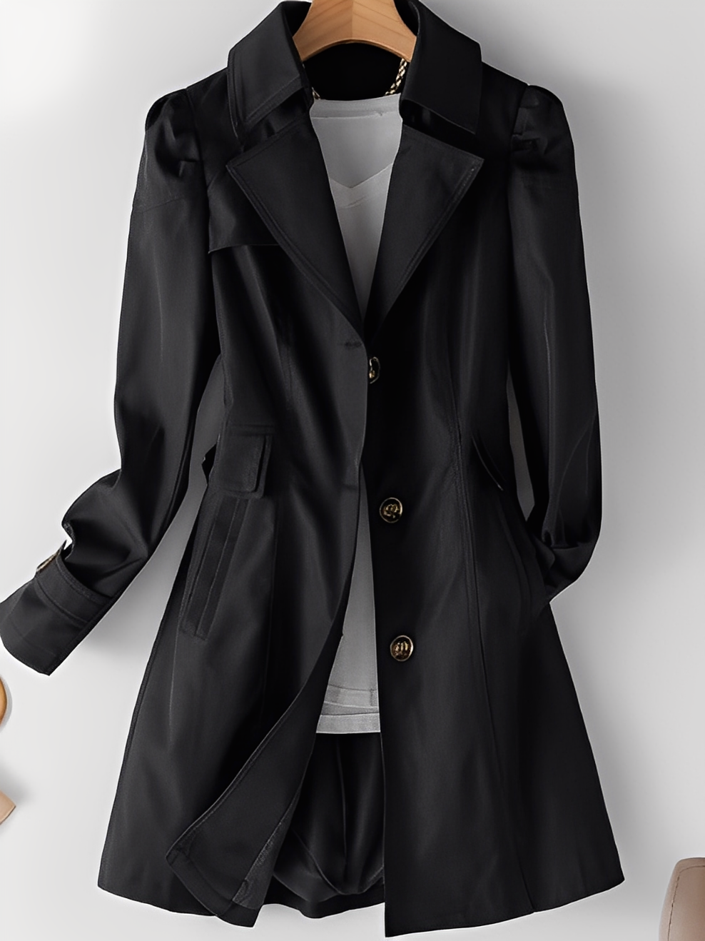 ModeGeist | Lässiger Cashmere-Trenchcoat für Frauen