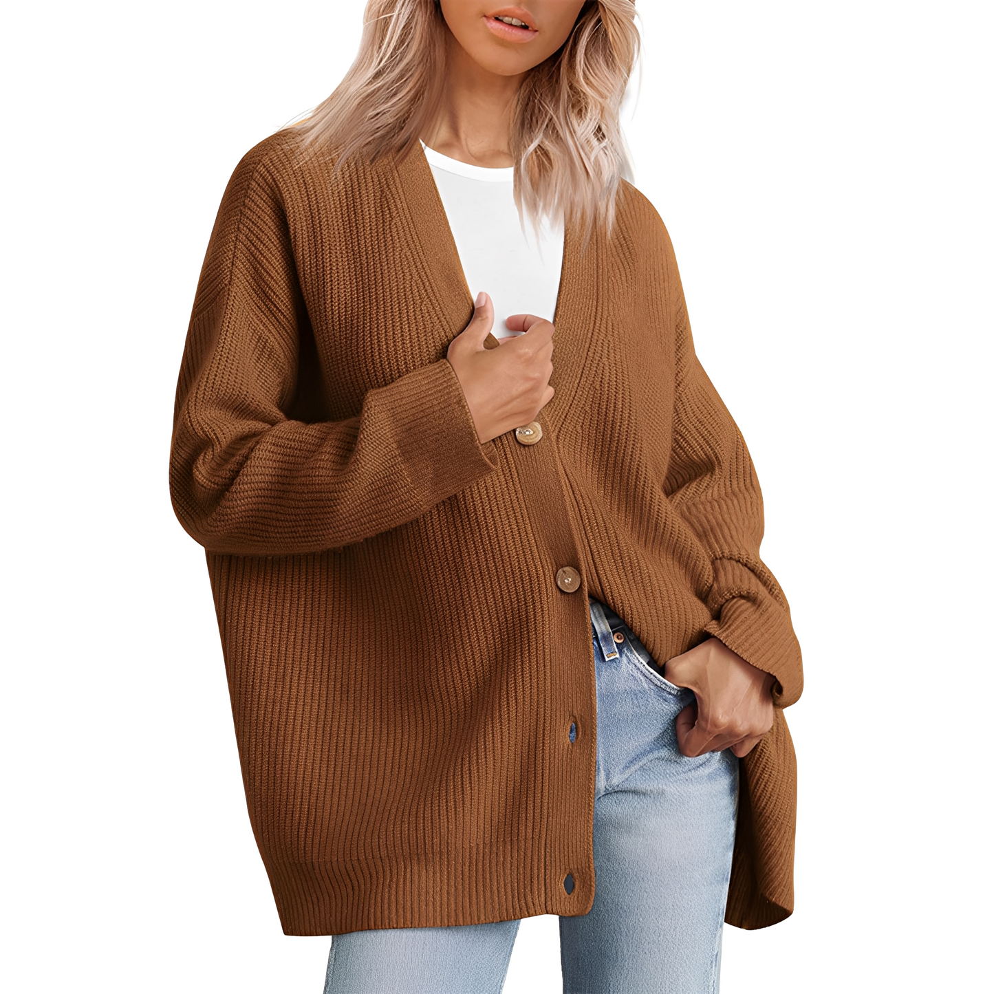 ModeGeist | Lässiger Oversize Cardigan für Frauen