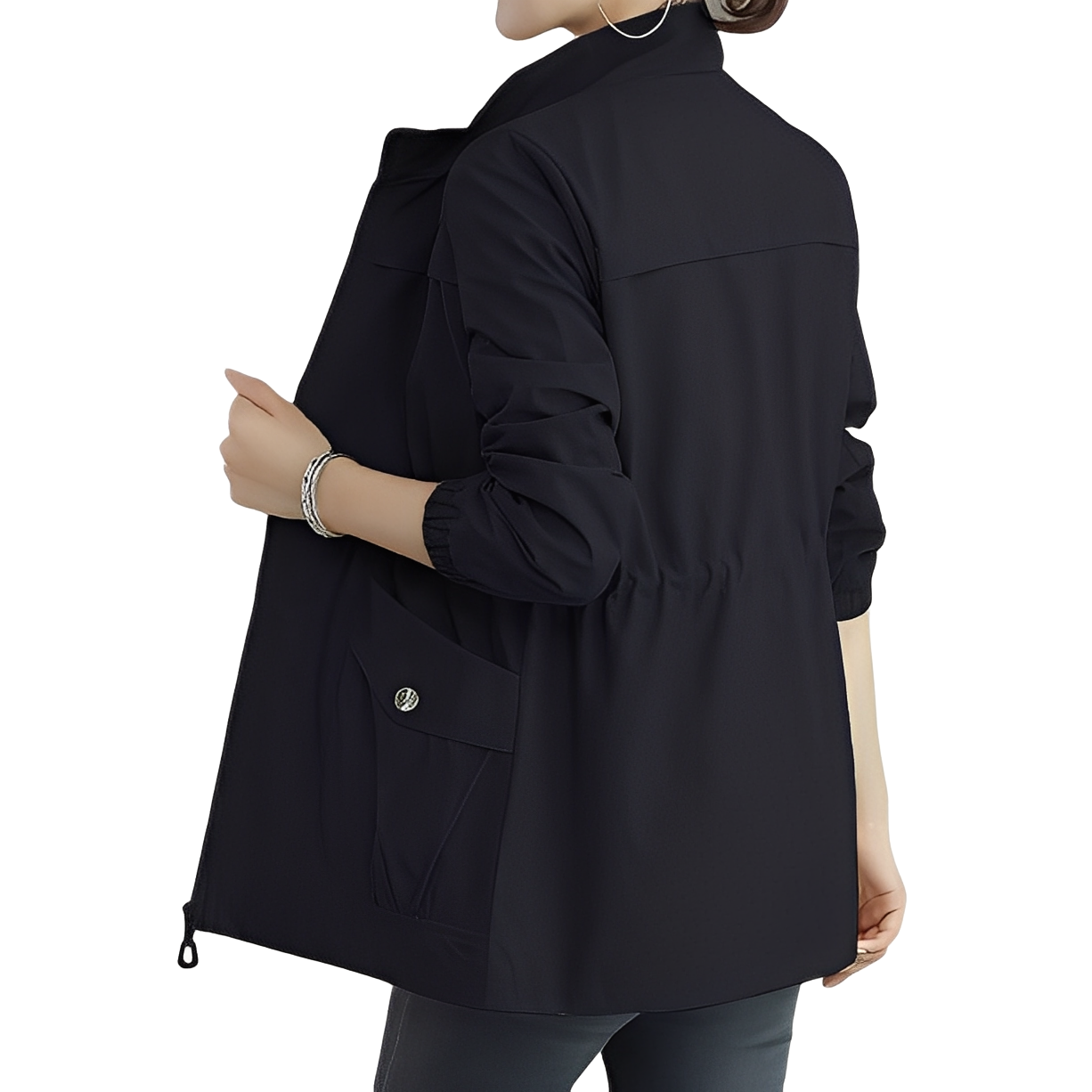 ModeGeist | Stylische Jacke mit verstellbarem Bund für Frauen