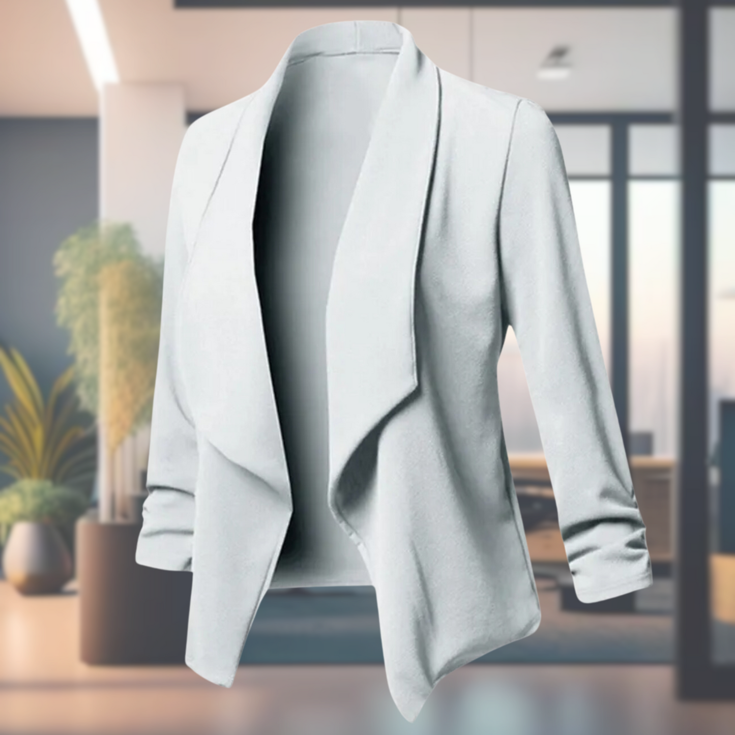 ModeGeist | Offener Damenblazer Mit Langen Ärmeln