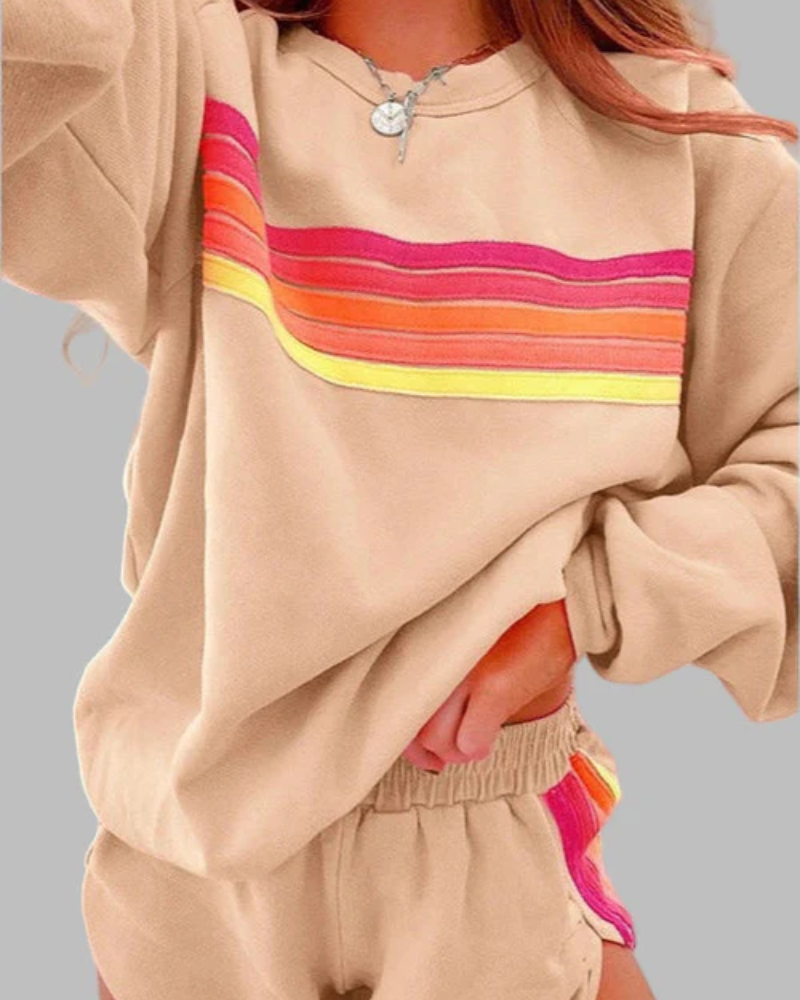 ModeGeist | Gestreiftes Pyjama-Set