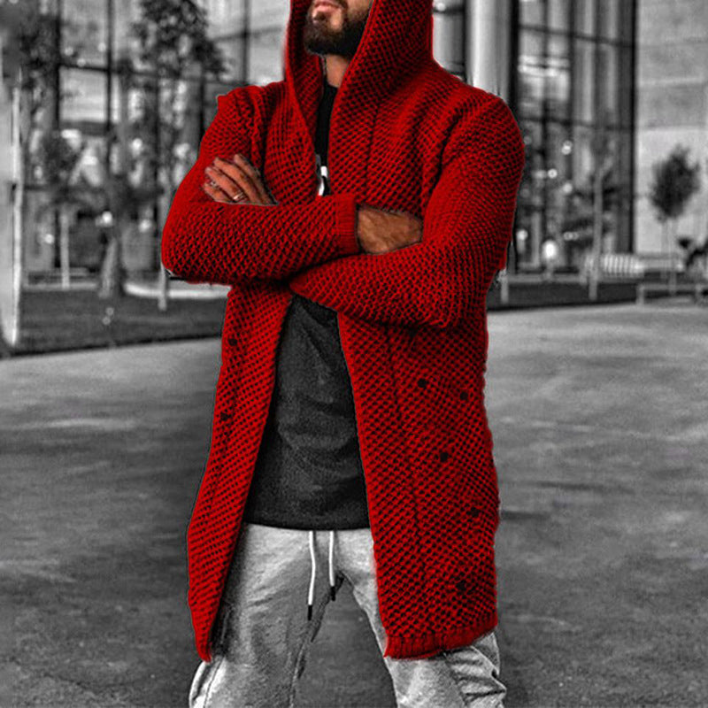 ModeGeist | Strickjacke mit Kapuze für Männer