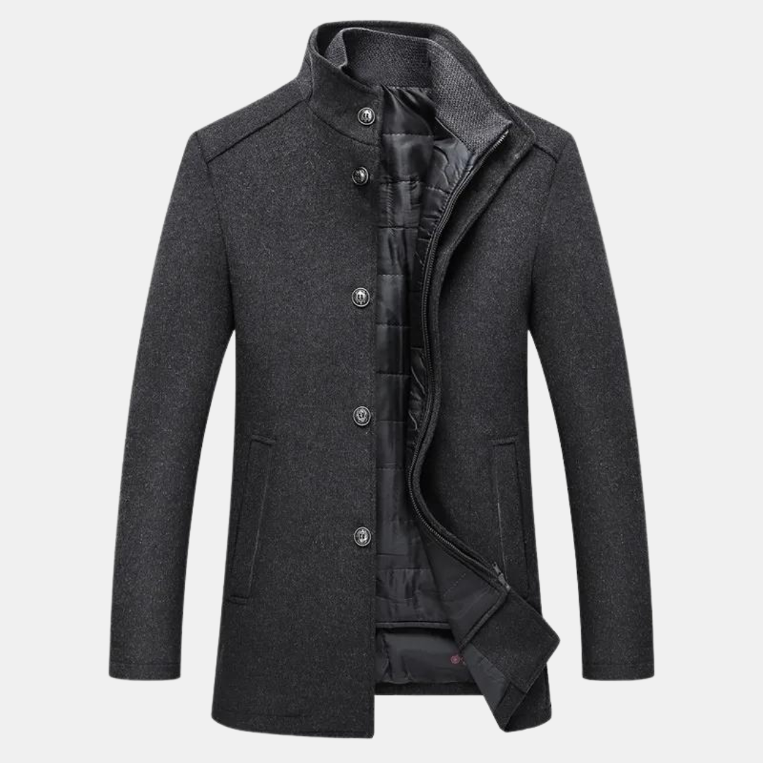 Herren-Wintermantel mit elegantem Stehkragen