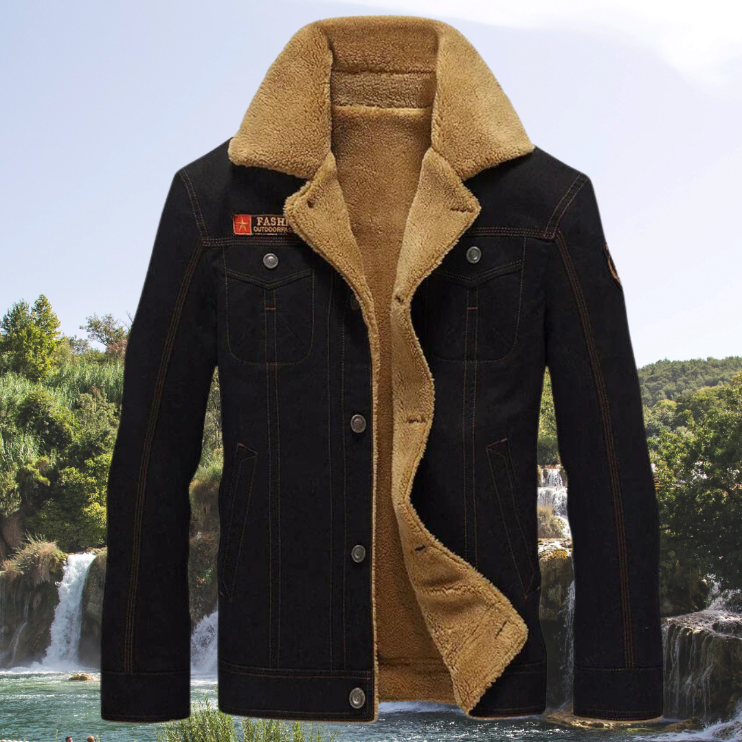 Männer Winterjacke mit Sherpa-Futter