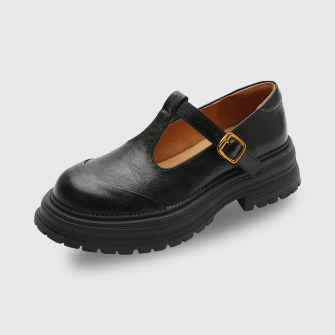MODEGEIST Damen T-Bar Mary Jane Schuhe Runde Zehenpartie Niedrig