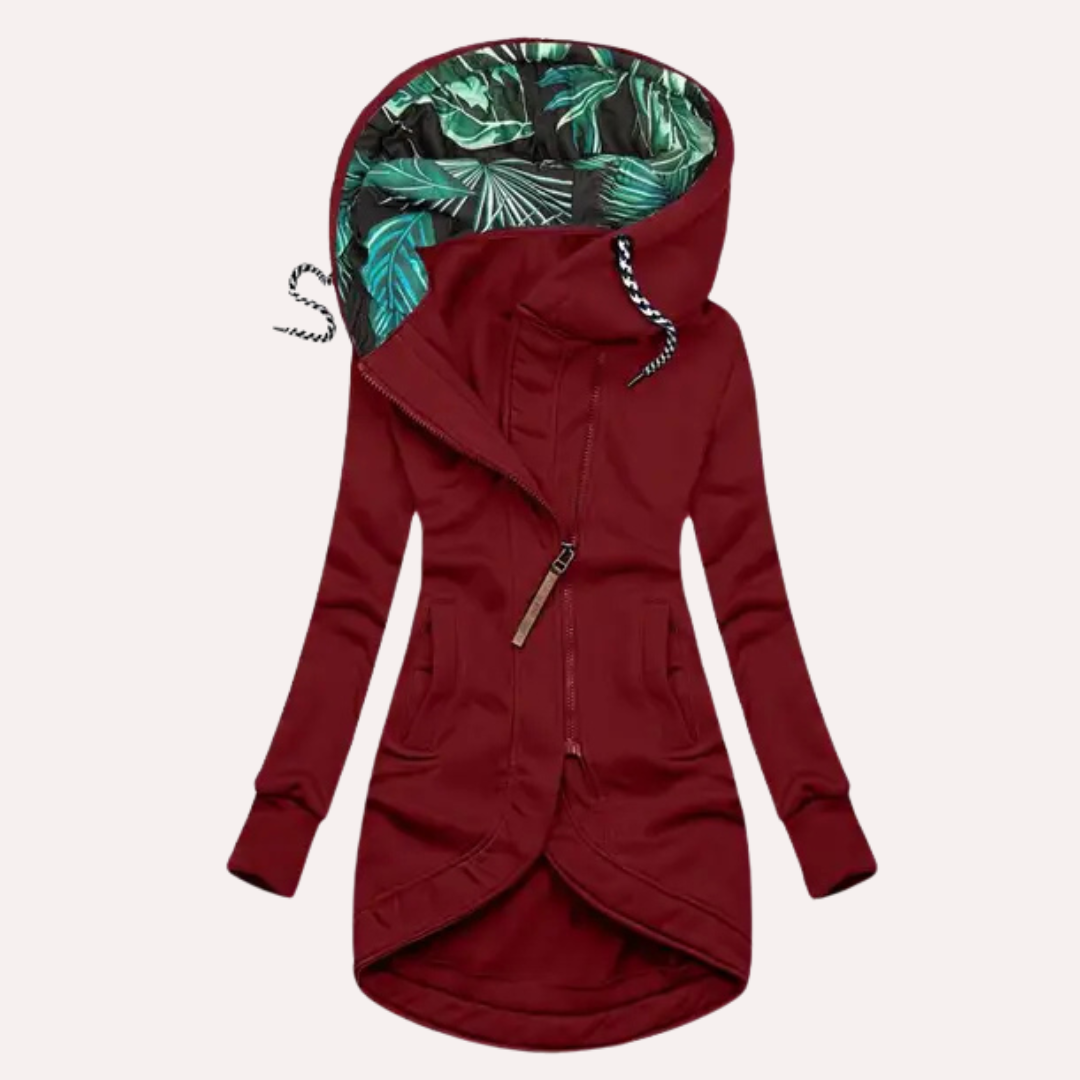ModeGeist | Fleece-Jacke mit Kapuze Langarm