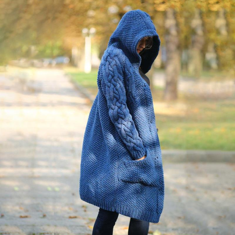 ModeGeist | Langarmcardigan für Frauen mit Kapuze