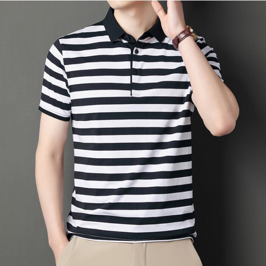 Herren Poloshirt im klassischen Streifendesign