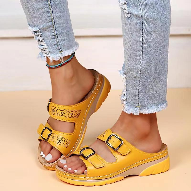 MODEGEIST Damen Sandalen Verstellbar Komfort Fußbett Riemen