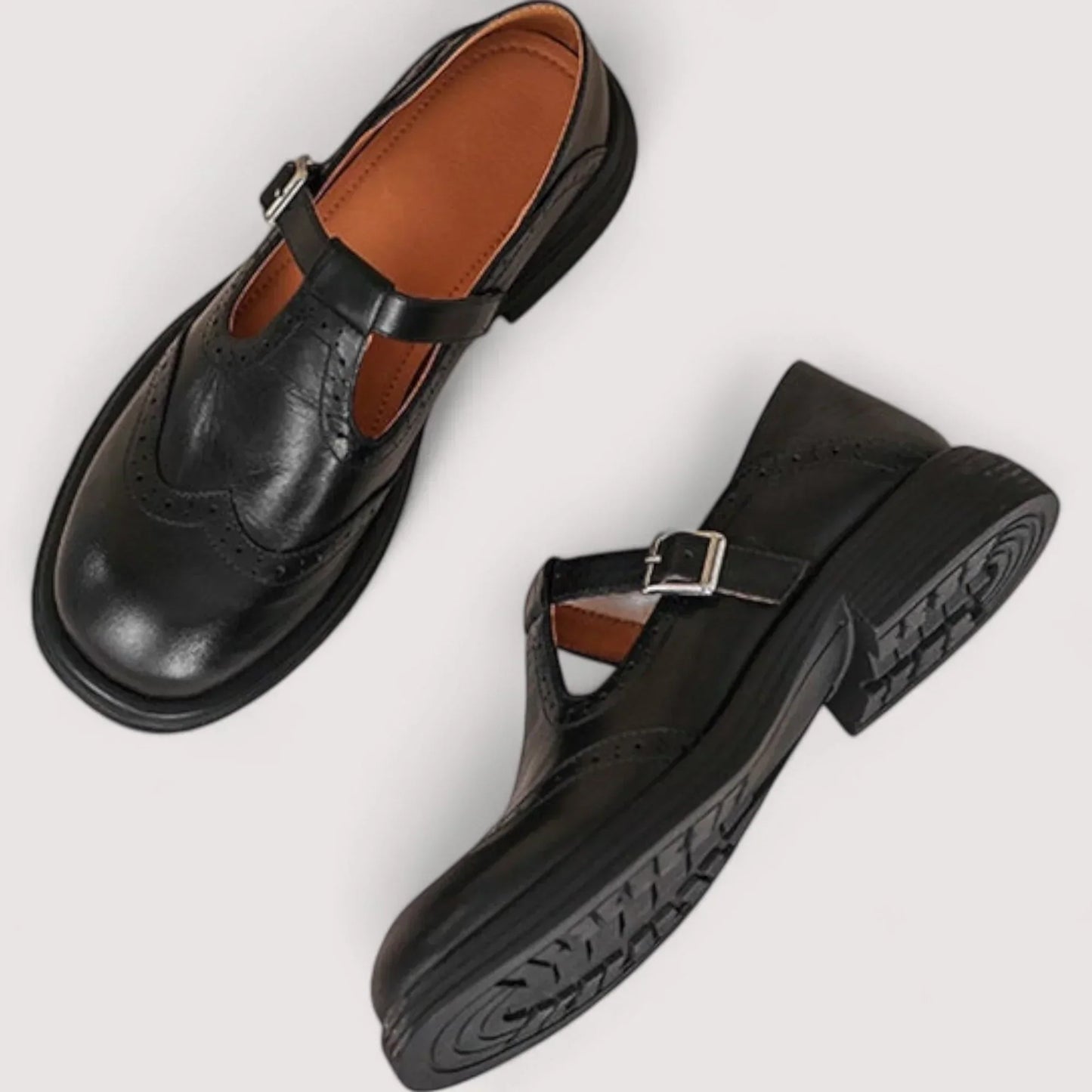 MODEGEIST Damen Mary Jane Schuhe Klassisch Bequem