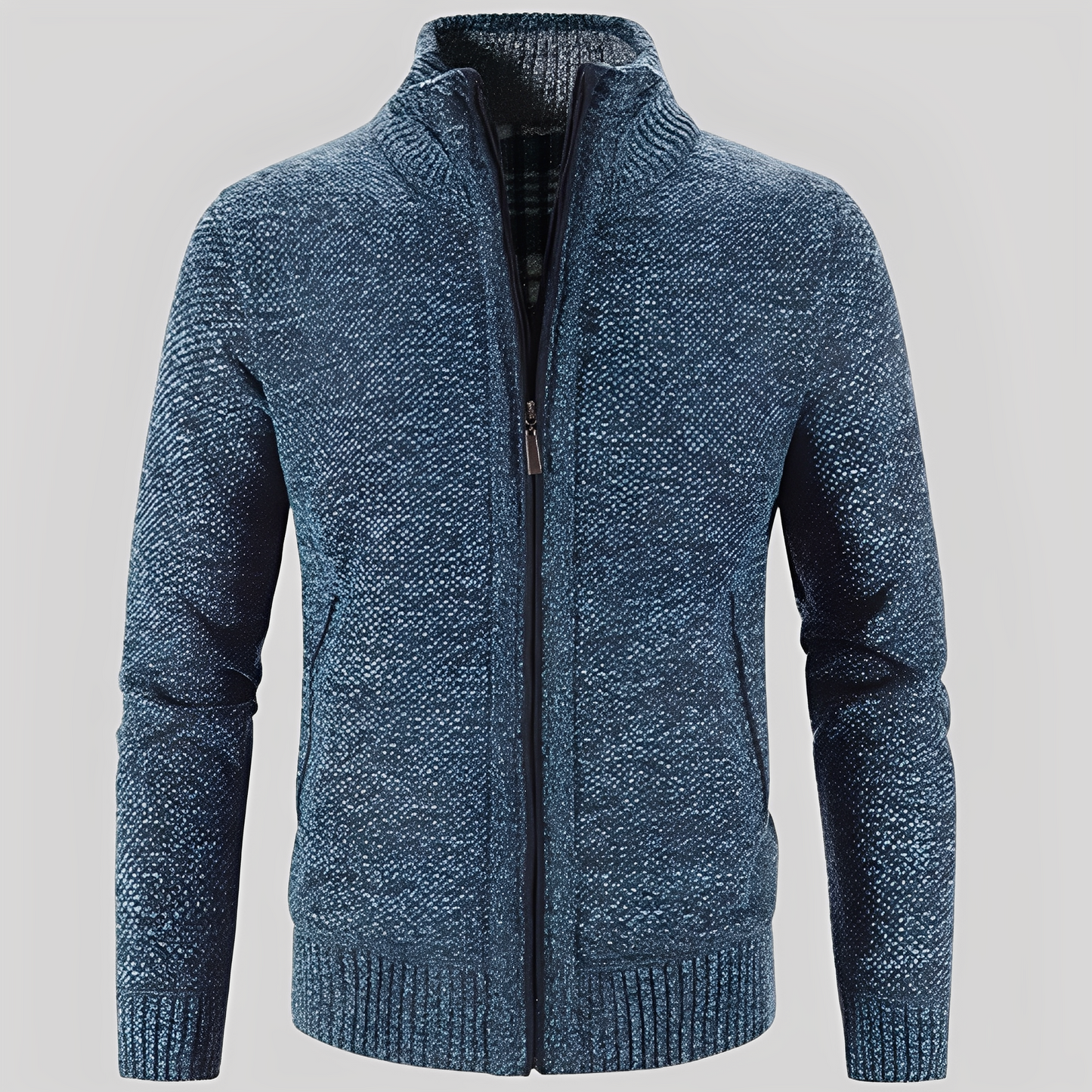 ModeGeist | Einfacher Cardigan mit Reißverschluss für Herren