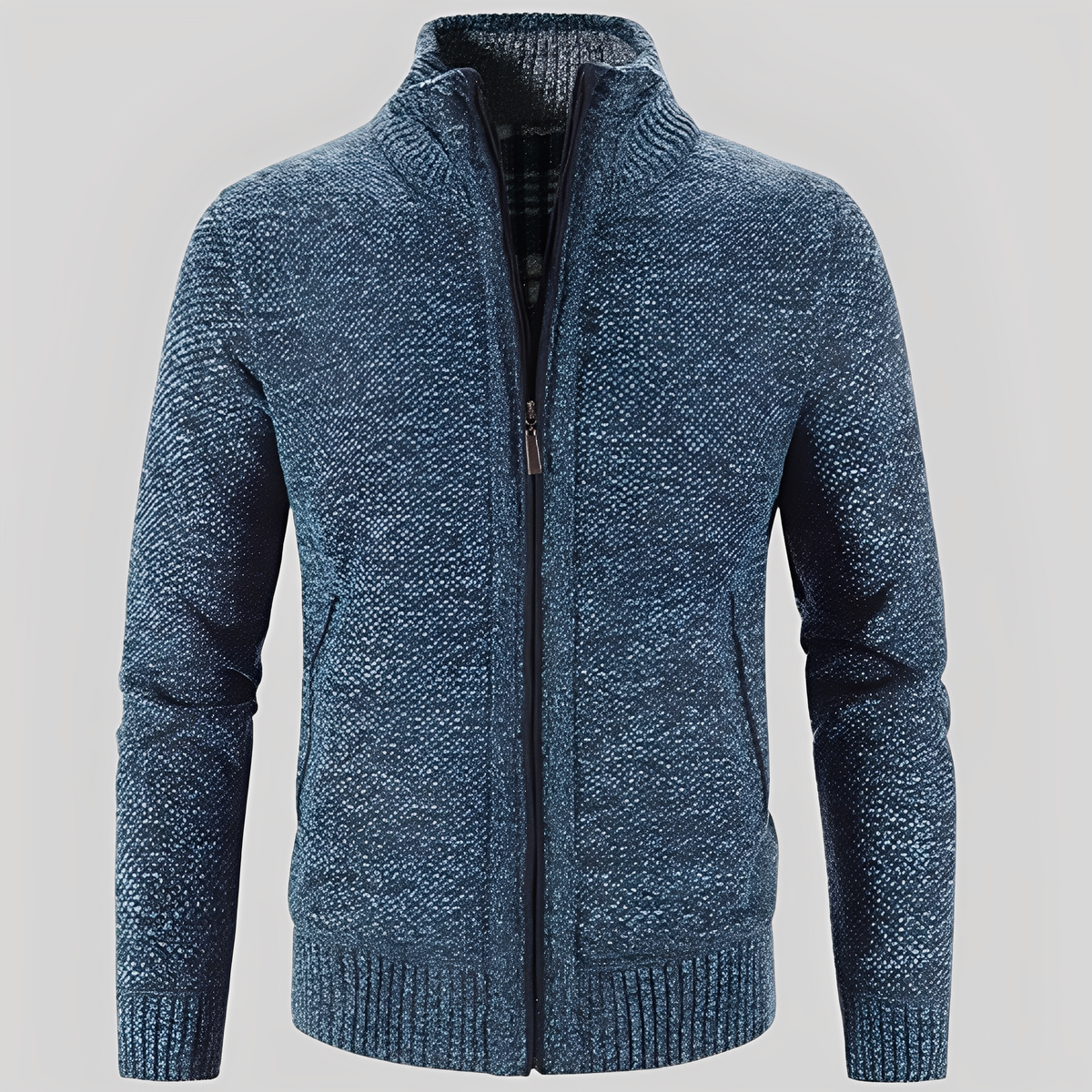 ModeGeist | Einfacher Cardigan mit Reißverschluss für Herren