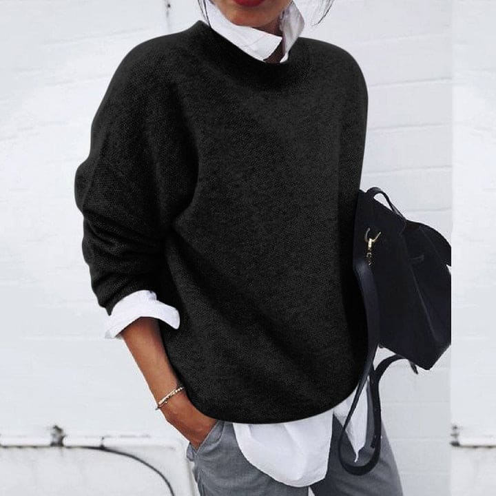 ModeGeist | Klassischer Pullover mit Hohem Kragen Wollmischung Elegant und Zeitlos