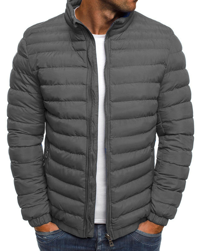ModeGeist | Einfarbige Jacke mit Stehkragen in verschiedenen Farben