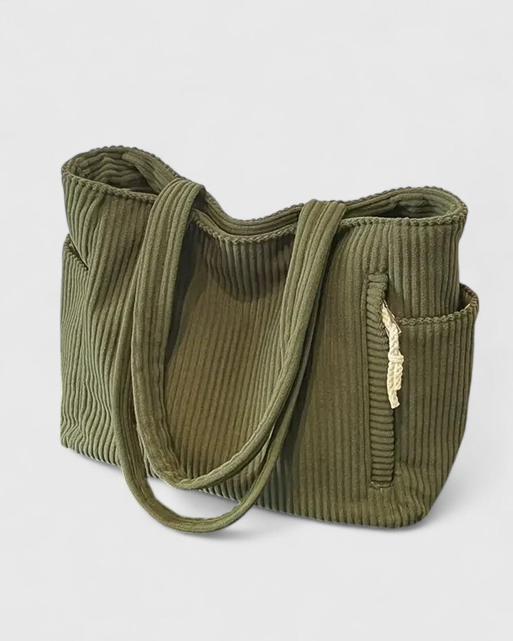 MODEGEIST Damen Handtasche geriffelt strukturiert geräumig Innenraum Alltagstasche