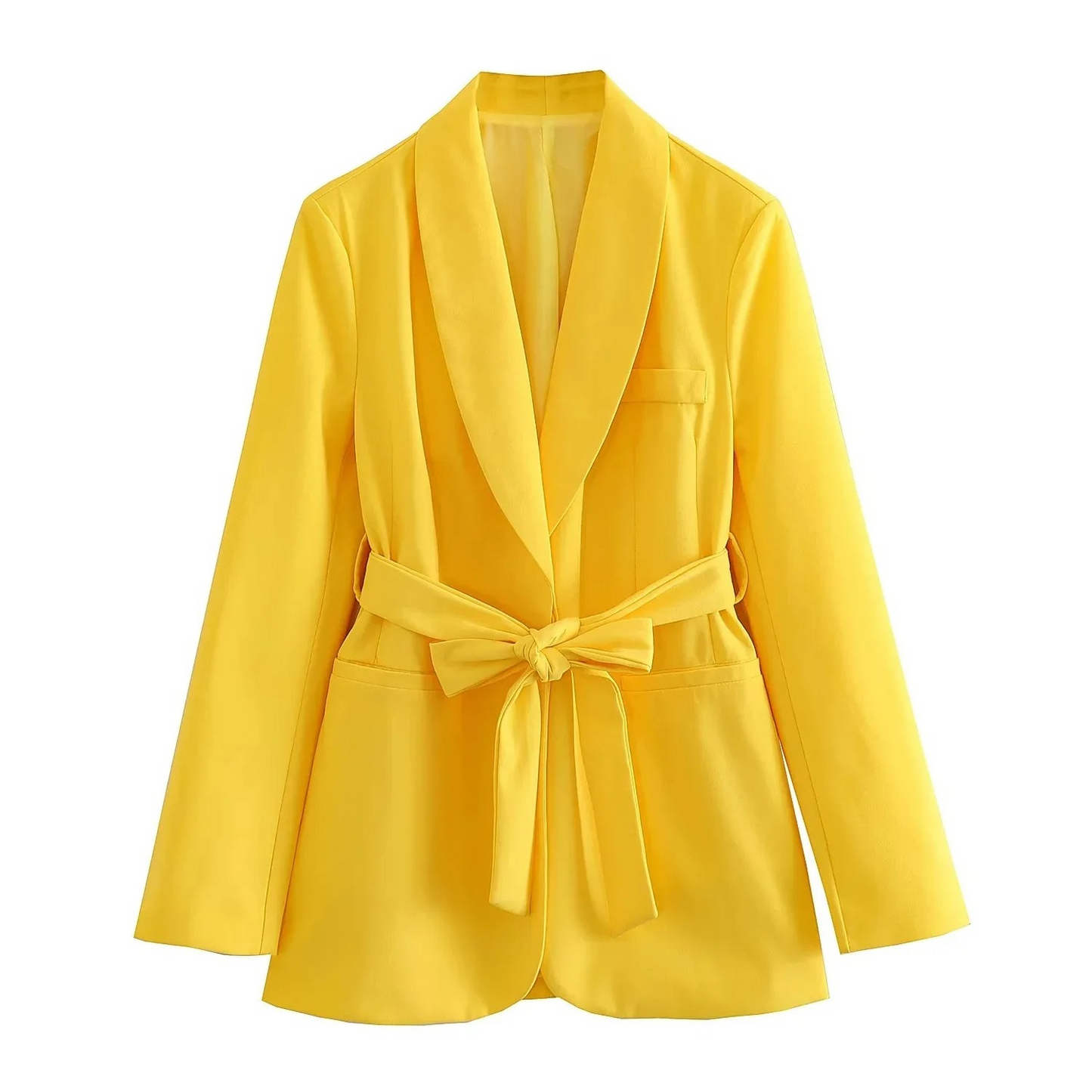 ModeGeist | Mehrfarben Hausbekleidungsstil Blazer und Hose Set