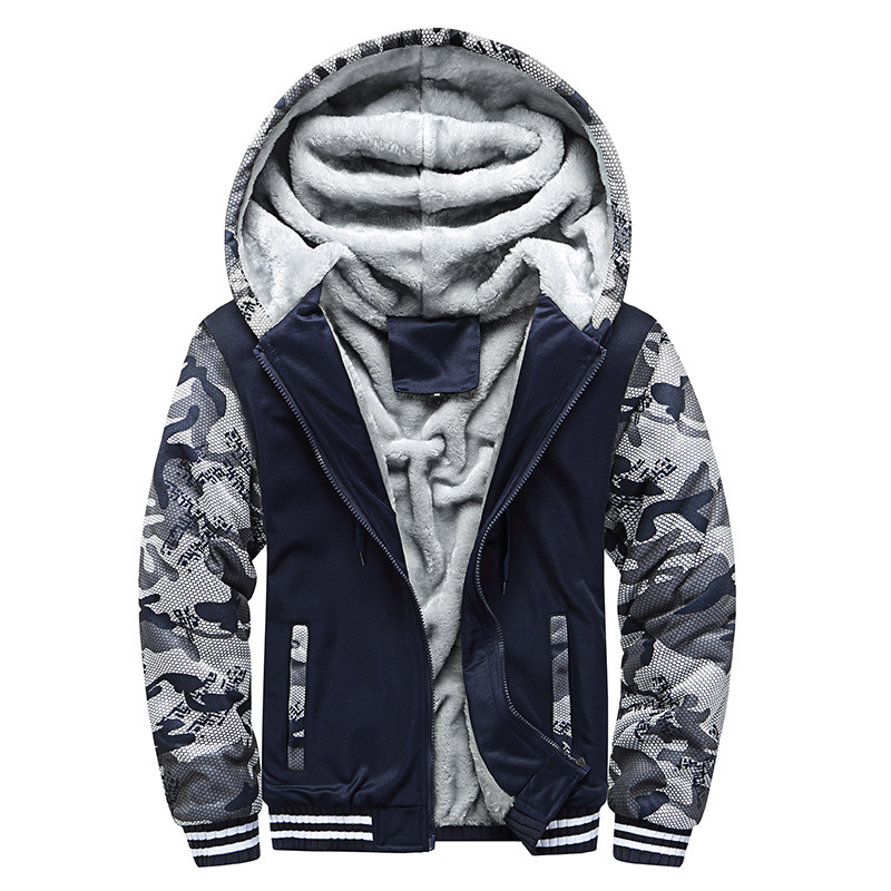 Männer Winterjacke mit Kapuze und Fleecefutter