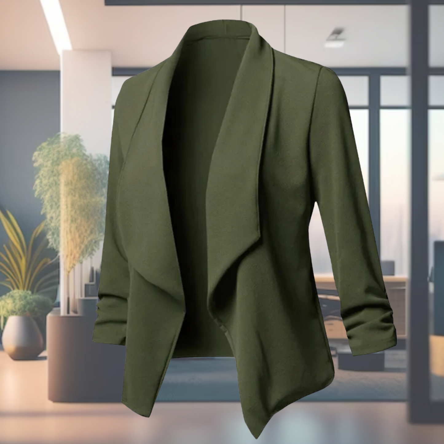 ModeGeist | Offener Damenblazer Mit Langen Ärmeln