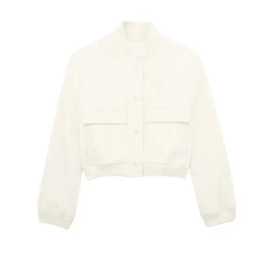 ModeGeist | Kurze Jacke mit Rundhalsausschnitt für Frauen