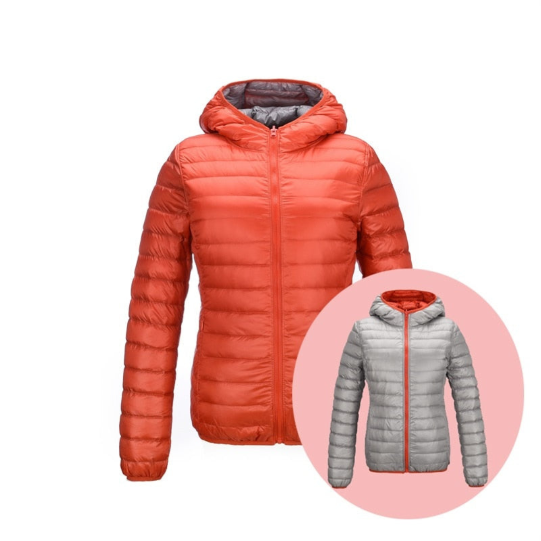 ModeGeist | Reversible Daunenjacke für Frauen