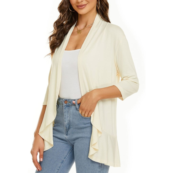 SEVDA Cardigan: leichter Cardigan mit Dreiviertelärmeln