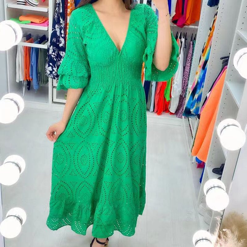 Festliches Kleid mit Volantärmeln – Klaudia