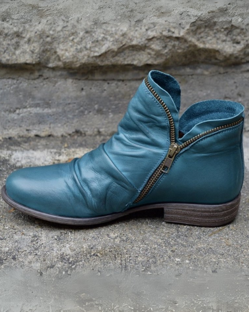 ModeGeist | Lederstiefel mit Reißverschluss