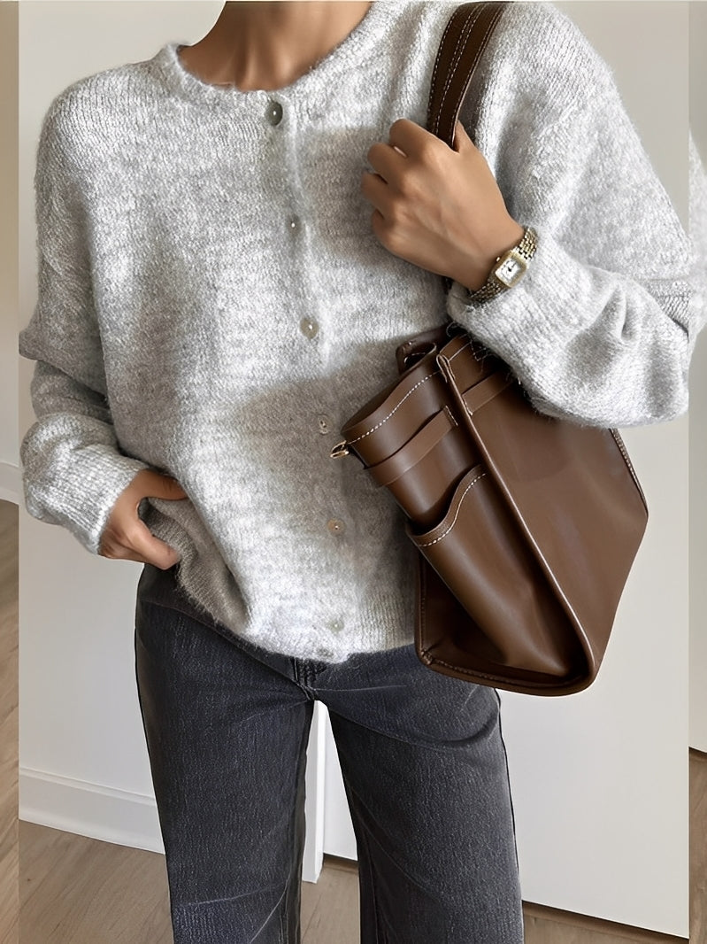 ModeGeist | Vintage Wollmantel mit Knöpfen für Frauen