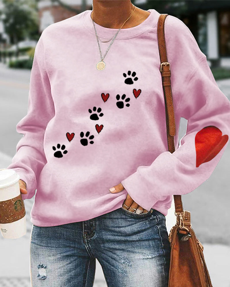 Sweatshirt mit Pfotenabdruck von Fudus