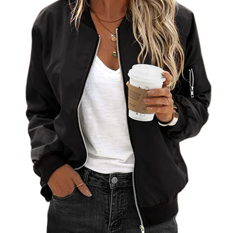 ModeGeist | Bomberjacke für Damen – Stylisch & Praktisch mit Reißverschluss - Damenjacke