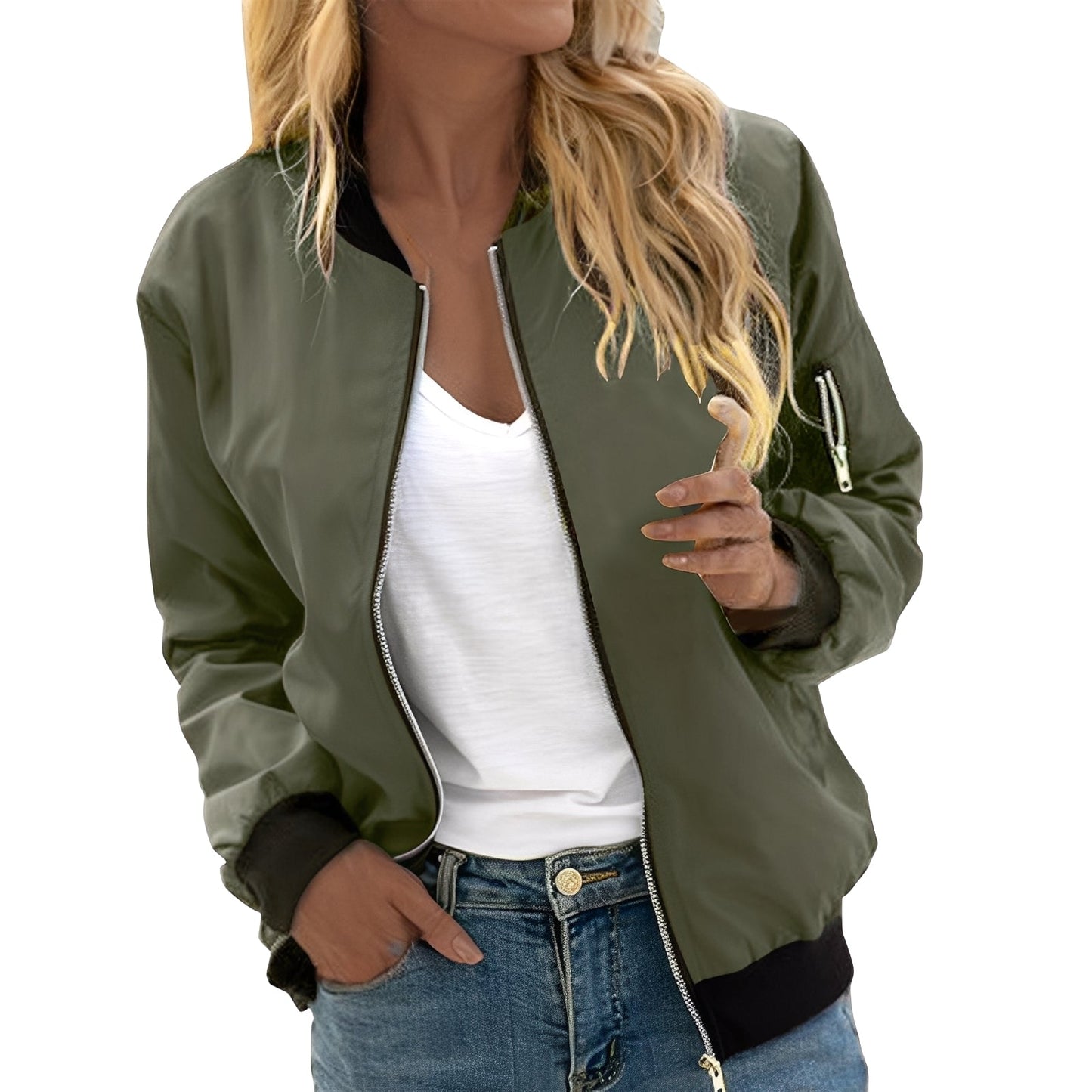 ModeGeist | Lässige Bomberjacke im Retro-Stil für Frauen