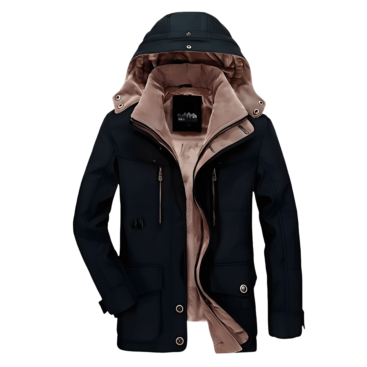 ModeGeist | Warme, Dicke Jacke mit Kapuze für Männer