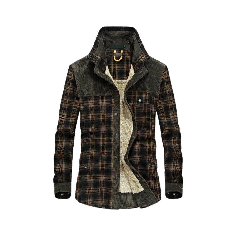 ModeGeist | Jacke Aus Dickem Flanell für Männer