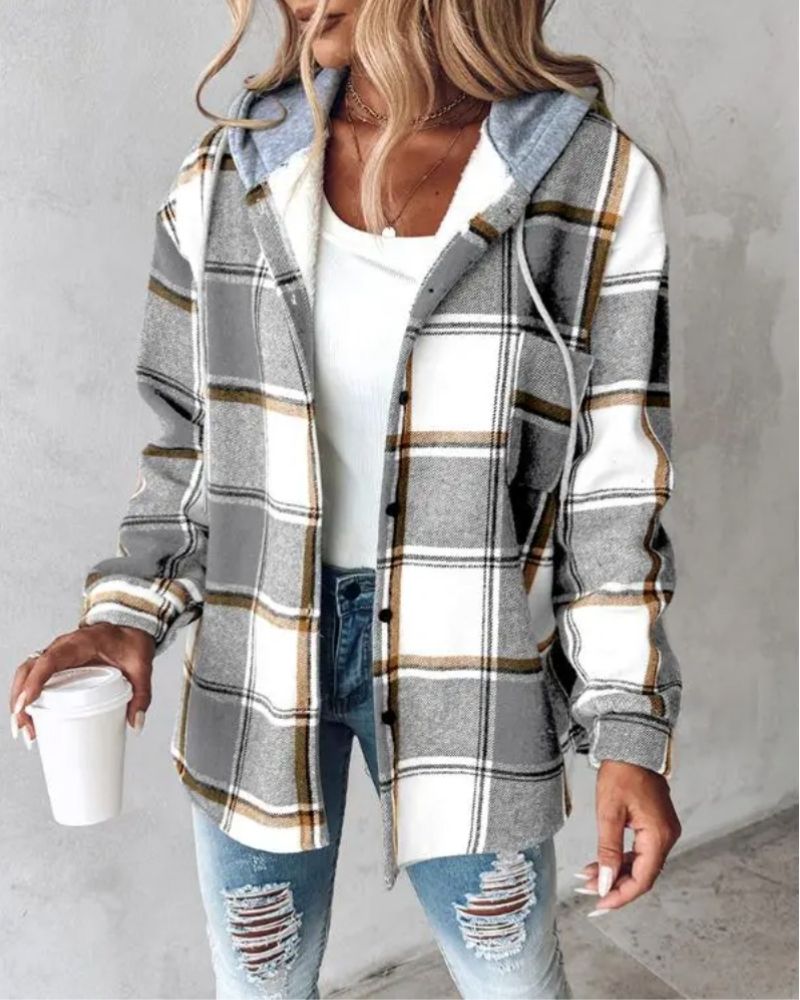 ModeGeist | Weiche Flanell Bedruckte Jacke
