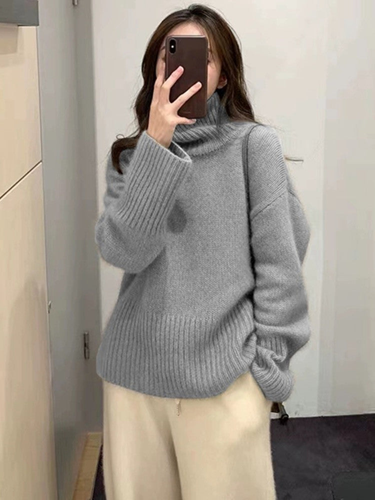 ModeGeist | Strickpullover mit Hohem Kragen