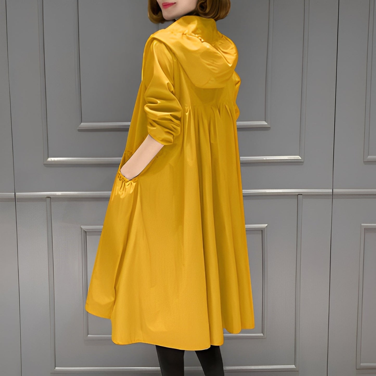 ModeGeist | Stylischer Regenmantel mit Kapuze für Frauen