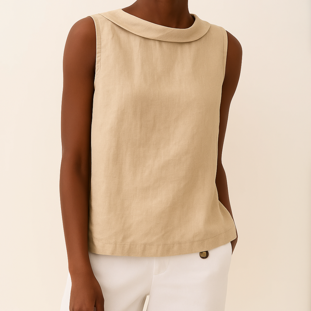 MODEGEIST Damen Ärmellose Bluse Rollkragen Atmungsaktiv Elegant