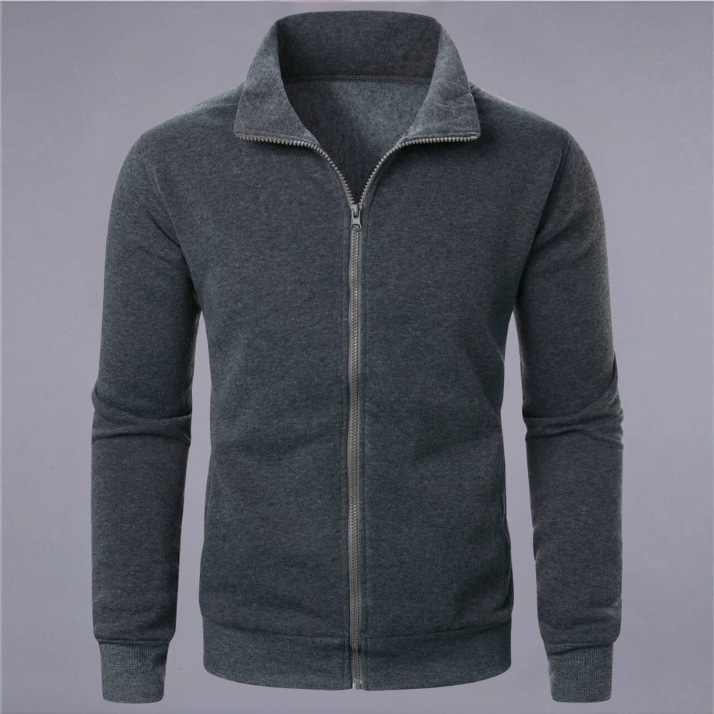 ModeGeist | Klassisches Sweatshirt mit Reißverschluss Baumwollmischung Komfort und Stil
